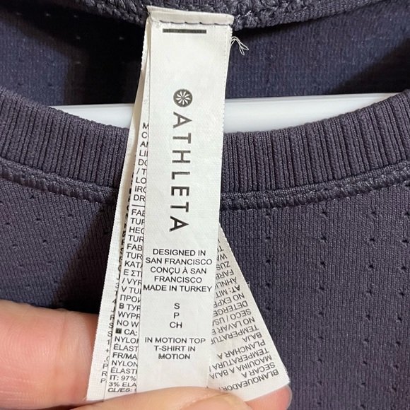 Athleta Long Sleeve Top - Dark Purple - Picture 4 of 4